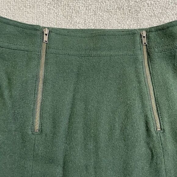 Madewell Forest Green Mini Skirt with Zippers - Picture 2 of 5